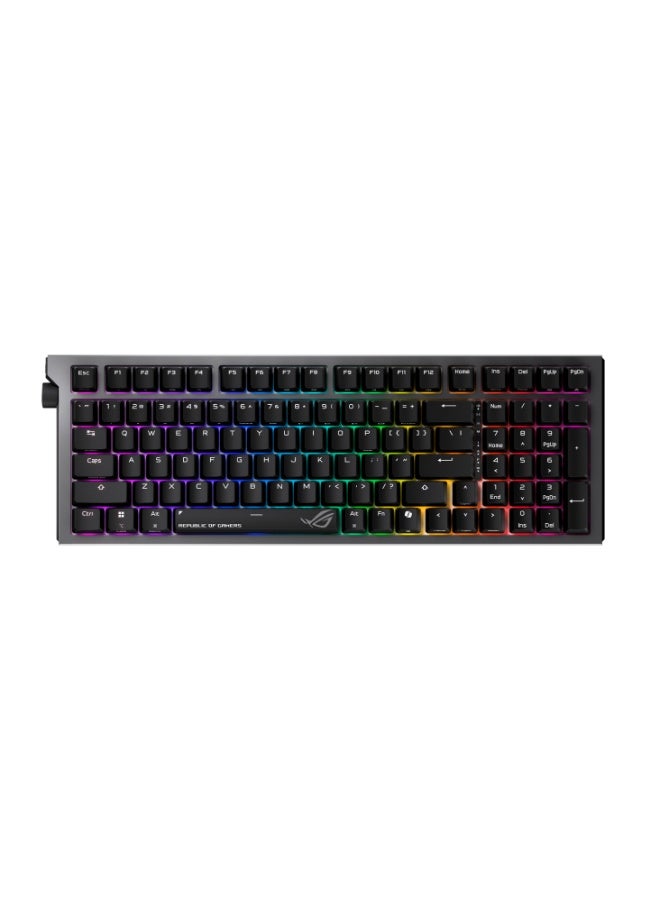 ASUS ROG Strix Morph 96 Wireless Gaming Keyboard, 96% Compact Layout, Tri-Mode (2.4GHz RF/Bluetooth/USB-C), Hot-Swappable Switches, RGB Backlit, Multi-Device Pairing, Long Battery Life, Customizable Controls, Gaming Mechanical Keyboard, Black | 90MP04IF-BKCA03 Black - Image 1