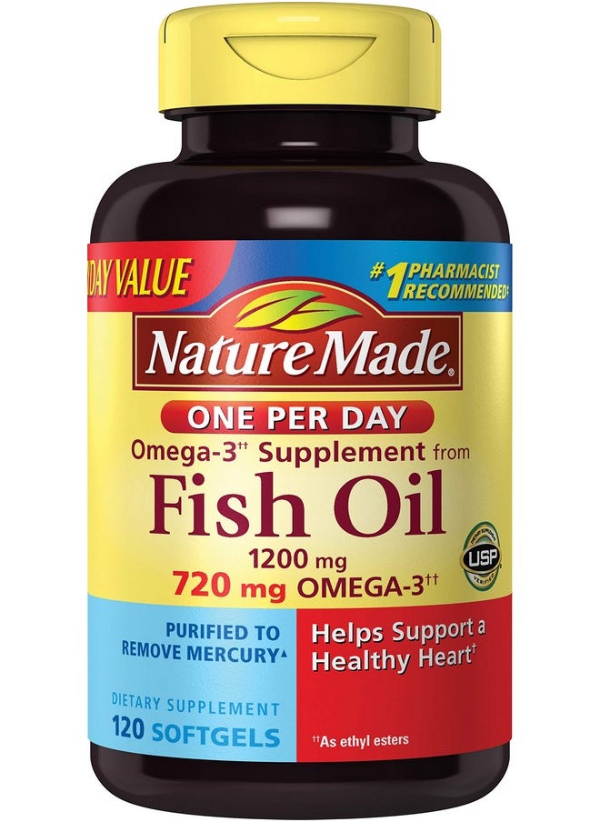 Nature Made Nature Made (One a Day) Fish Oil, 1200mg 120-Count  - Image 1