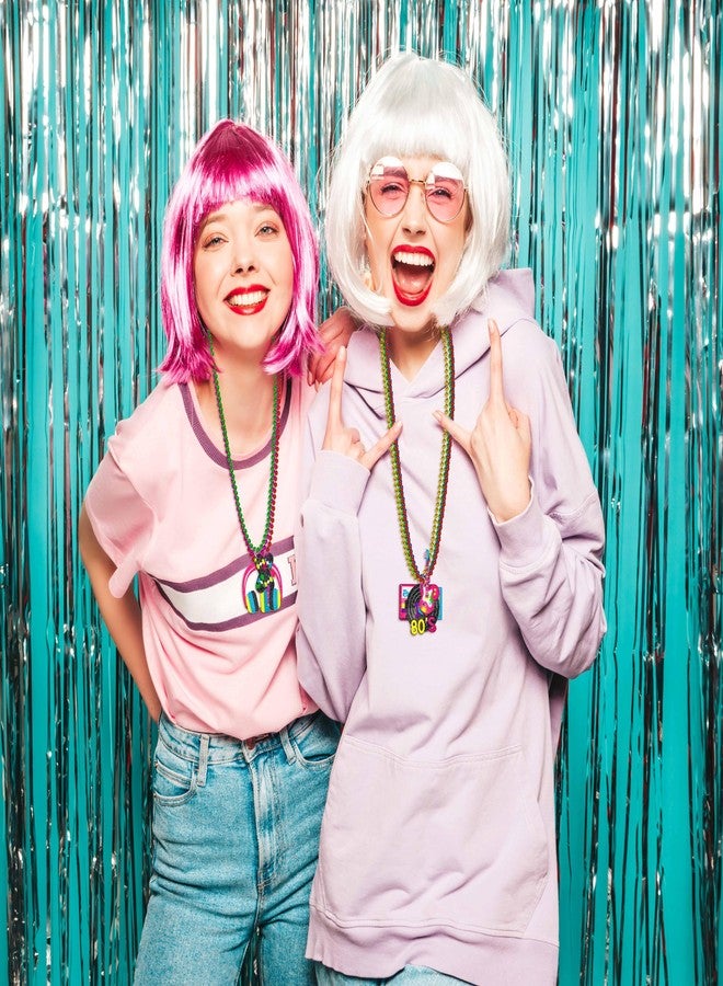 Moon Boat 48PCS 80s Party Decorations Favors: Retro Disco Rock Beads Bulk for Women, 1980s 80's Theme Accessories Supplies - Image 2