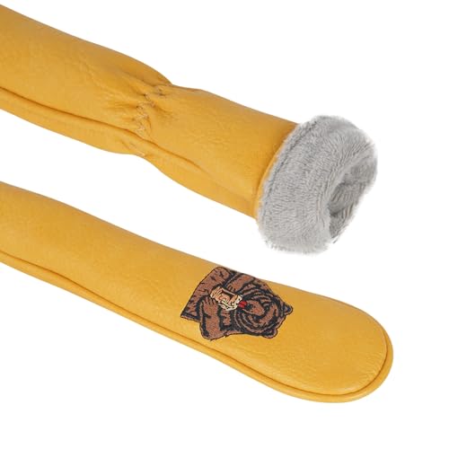 LZFAN Golf Alignment Stick Cover - Leather Holds at Least 2 Sticks, Club Protector with Beer Bear Embroidery - Image 2