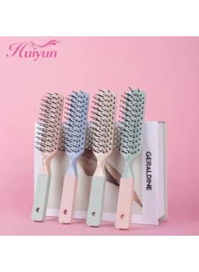 Professional Hair Styling Brush for Comfortably Smoothing Curls and Detangling Hair – Suitable for All Hair Types and Especially Ideal for Curly and Wavy Hair – Multi-Color Brush for Soft, Easy, and Pleasant Styling-1 piece multicolor - Image 5