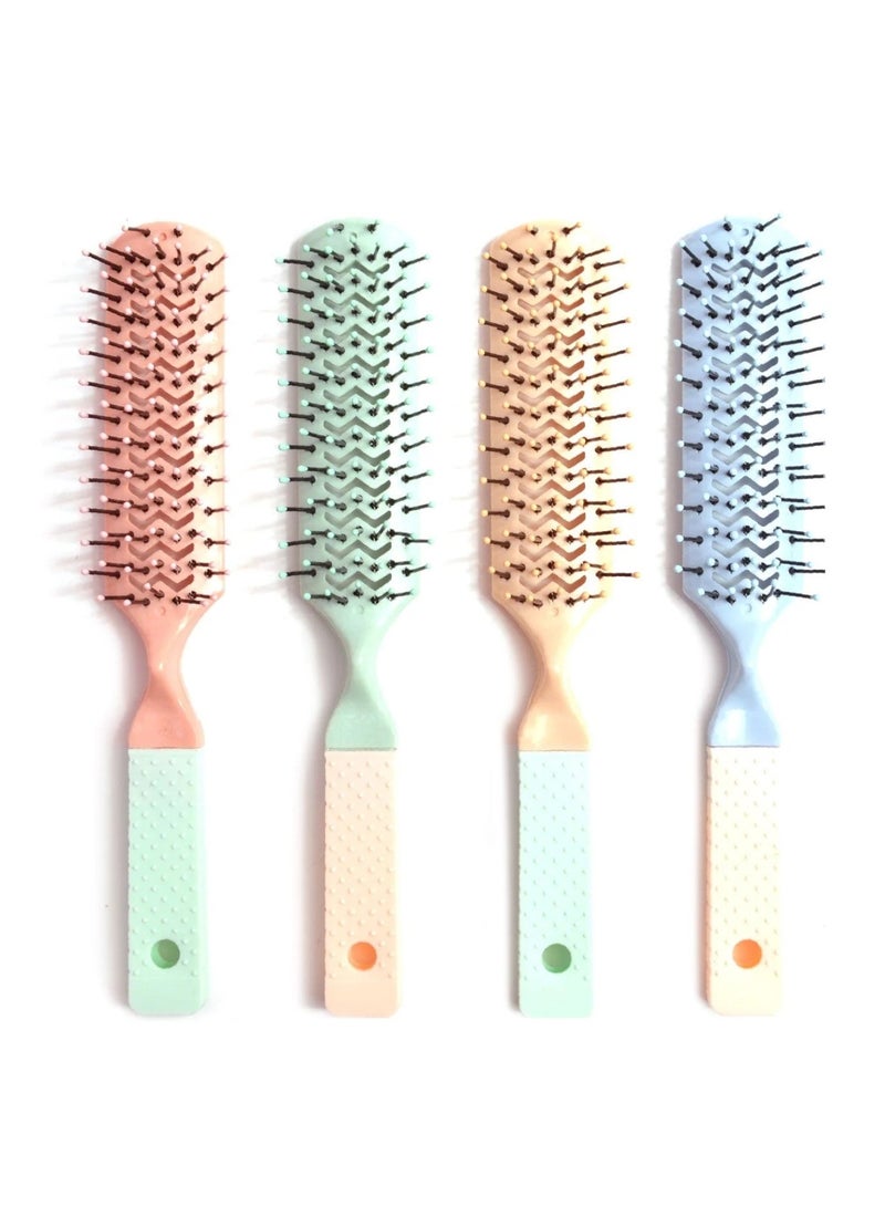 Professional Hair Styling Brush for Comfortably Smoothing Curls and Detangling Hair – Suitable for All Hair Types and Especially Ideal for Curly and Wavy Hair – Multi-Color Brush for Soft, Easy, and Pleasant Styling-1 piece multicolor - Image 2