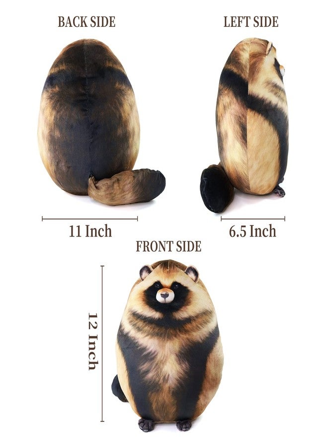 Sew Butiful Raccoon Plush, 10" Raccoon Stuffed Animal, Cute Plushies for Girls, Soft Plush Pillow, Kitten Throw Pillow Doll Big Plush Toy Decoration Doll Gift for Kids Boys Birthday Christmas - Image 3