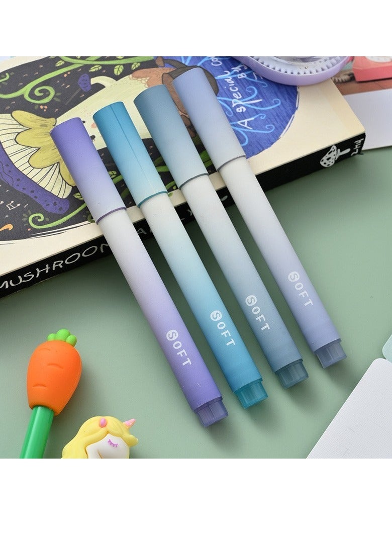 Generic Four-piece highlighter set, assorted colors, biblical highlighters and pens without bleed, aesthetic highlighters with soft chisel tips, cute highlighters, bible study supplies and aesthetic school supplies  - Image 1