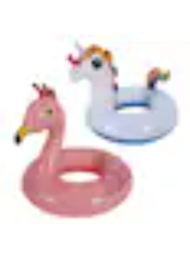 Generic valueable 1 Inflatable unicorn and flamingo design swimming pool floats for kids, fun swimming toys for party decorations for boys and girls, summer beach water toys - Image 4