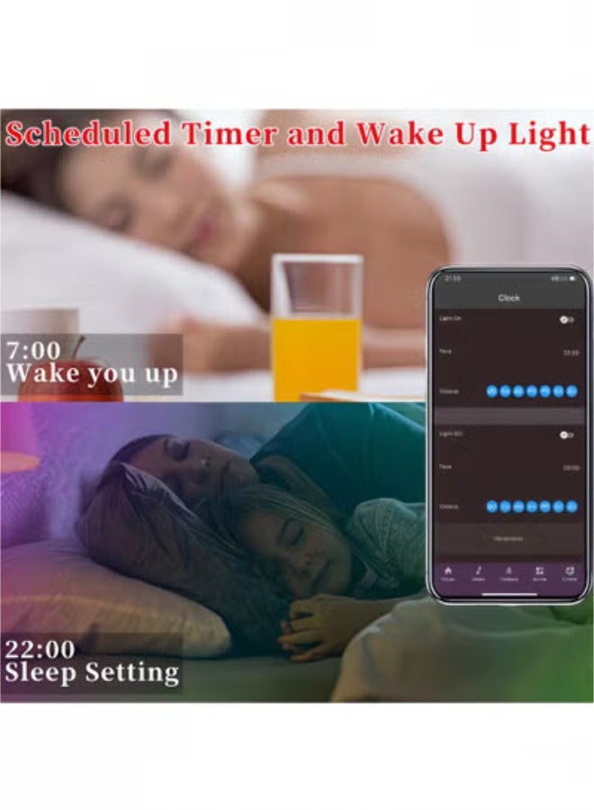 fantasize 5-meter RGB LED Strip Lights with App and 44-Key Remote, Smart Bedroom Lighting with Adjustable Brightness, Adhesive Backing for Party and Home Decoration - Image 5