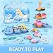 Amplov 43Piece Princess Tea Set Playset for Kids  Pretend Play Kitchen Toy with Teapot Desserts  Carrying Case  Toddler Tea Party Toys Imaginative Role Play Birthday Gift for Girls Ages 38 - Image 4