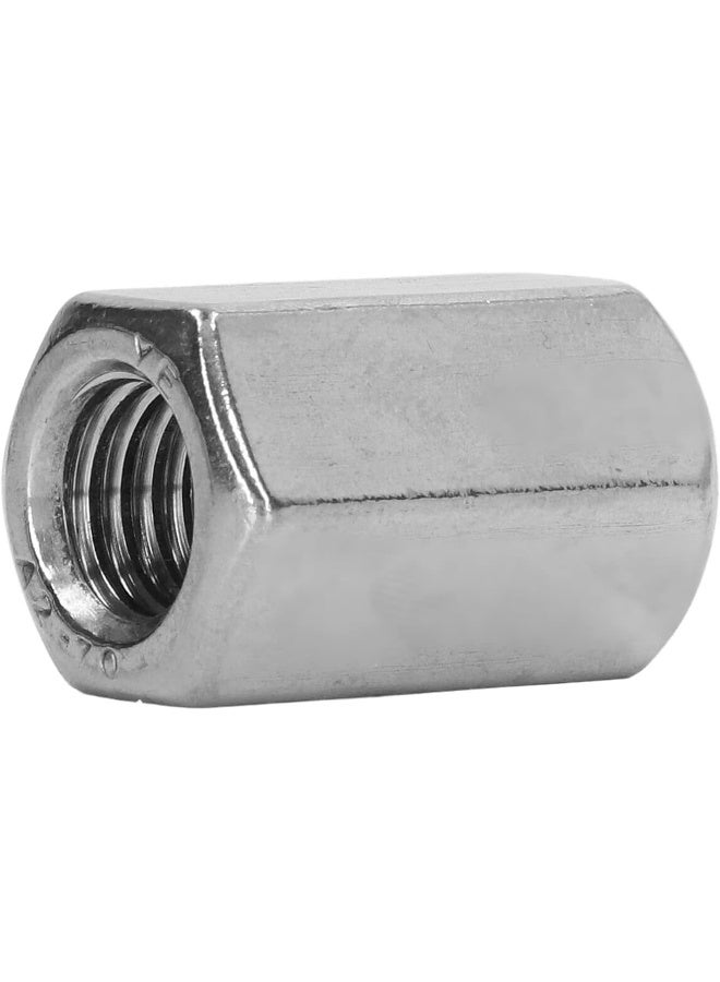 Poaker Galvanized Iron Threaded Long Nut Hexagonal Sleeve Coupling For Bolts Rods Studs And Screws Corrosion-Resistant Ideal For Industrial And Construction Use 12Mm 10 Pcs - Image 3