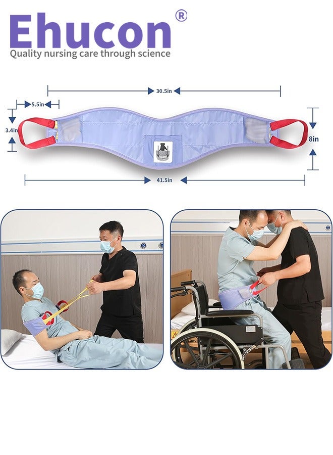 Ehucon Transfer Sling for Elderly/Disabled,Transfer Belt with Handles,Easy Transfer Belts for Lifting Seniors,Safely Move from Bed and Wheelchair, Patient Care Lifting Sling - Image 2