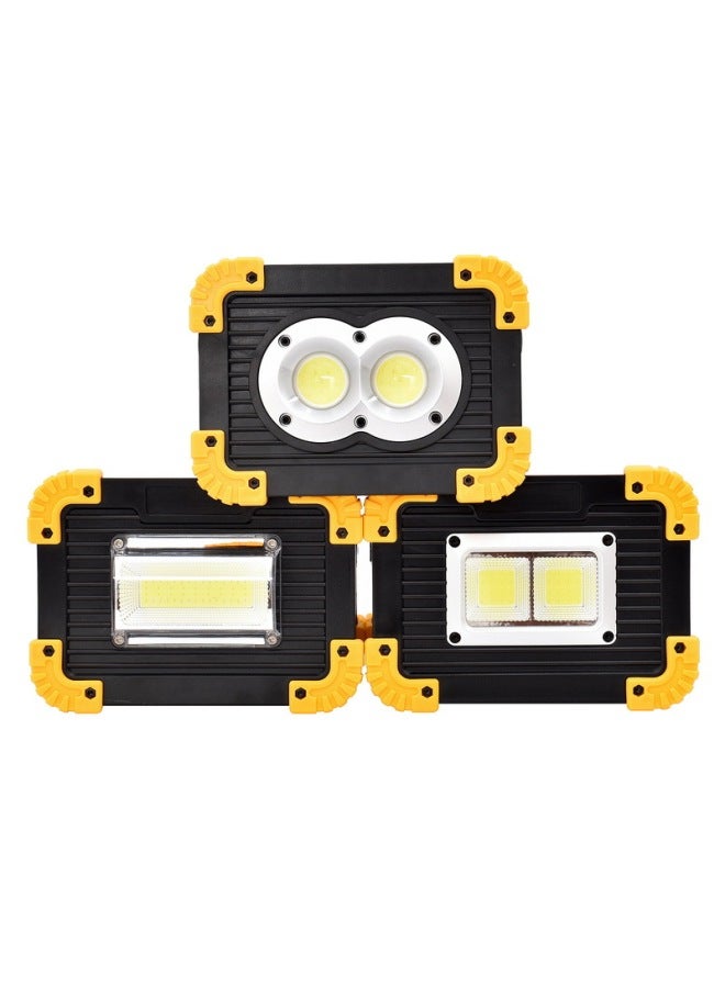 Cross-border Cob Charging Work Light Emergency Charging Treasure Portable 20W COB Golden Portable Work Light