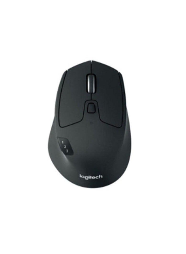 Logitech M720 Triathlon Multi-Device Wireless Mouse, Bluetooth, USB Unifying Receiver, 1000 DPI, 6 Programmable Buttons, 2-Year Battery, Compatible with Laptop, PC, Mac, iPadOS Black  - Image 1