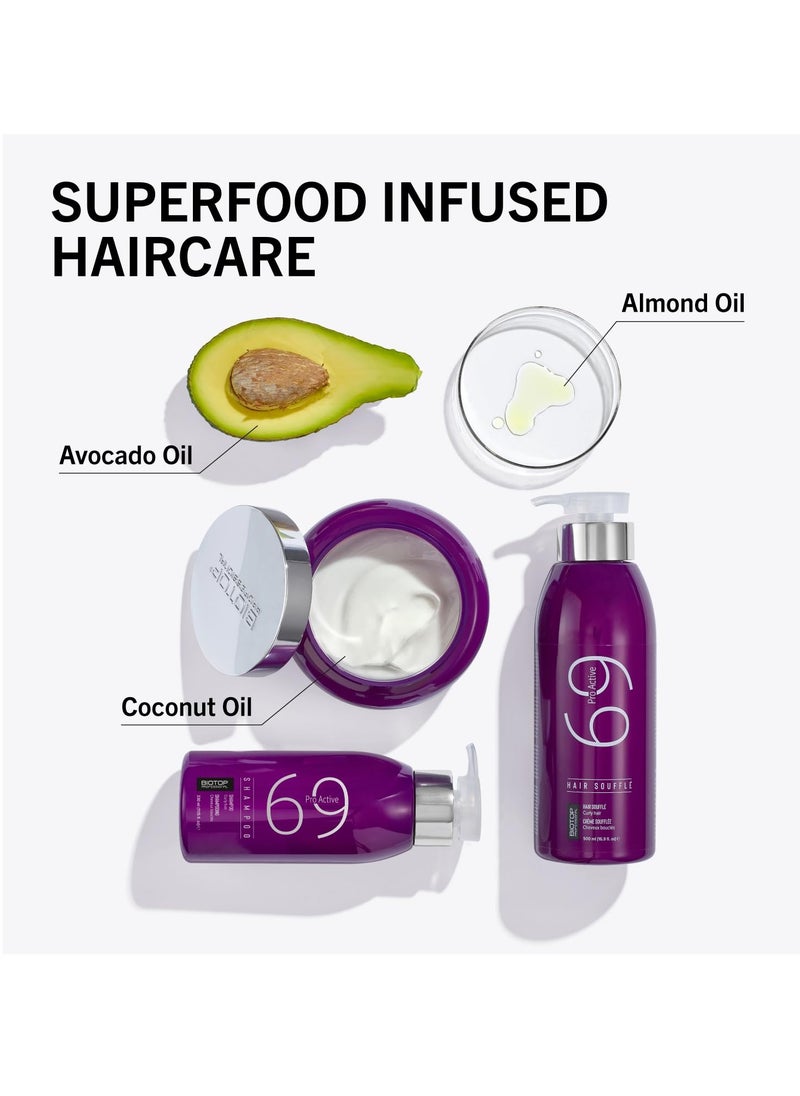 Biotop Professional Biotop Professional Pro-Active Hair Soufflé - Curl Enhancing Leave In Styling Cream for Flexible & Frizz-Free Curls - Made with Almond Oil, Coconut Oil & Avocado Oil - Cruelty-Free Hair Care (11.15oz)  - Image 2