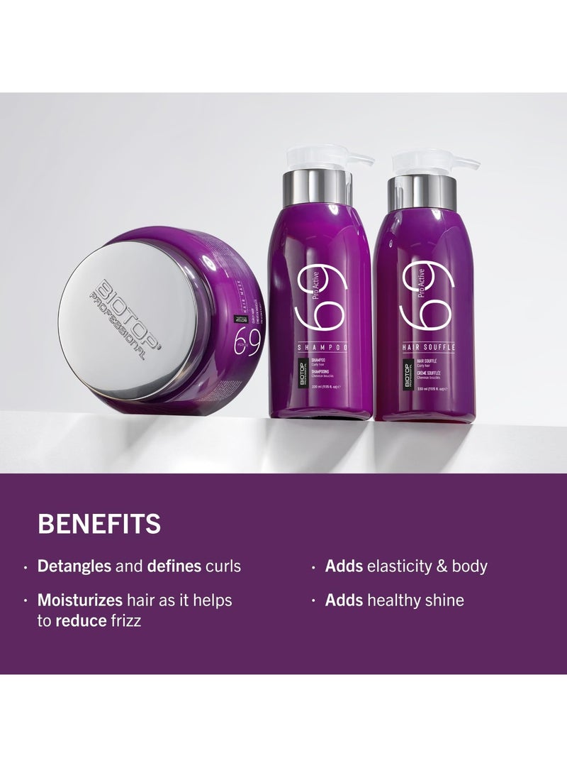 Biotop Professional Biotop Professional Pro-Active Hair Soufflé - Curl Enhancing Leave In Styling Cream for Flexible & Frizz-Free Curls - Made with Almond Oil, Coconut Oil & Avocado Oil - Cruelty-Free Hair Care (11.15oz)  - Image 3