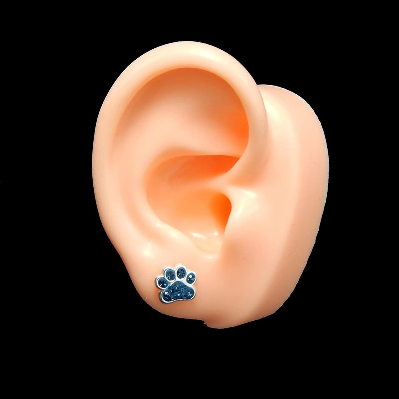 ICYROSE 925 Sterling Silver Paw Print Stud Earrings (Choose Your Style) (Nickel Free) - Image 2