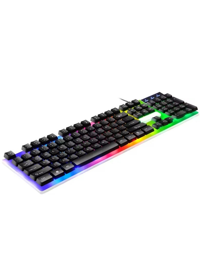 Generic - TP-TECH TP-1000 Gaming Keyboard with Rainbow LED Backlight and Spill-Resistant Design – Rubber Keys, High Performance - Image 1