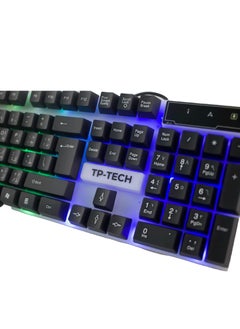 Generic TP-TECH TP-1000 Gaming Keyboard with Rainbow LED Backlight and Spill-Resistant Design – Rubber Keys, High Performance  - Image 3