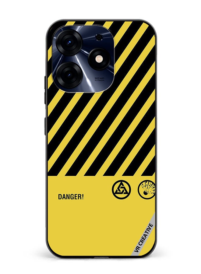 VR CREATIVE Protective Case Cover For Tecno Spark 10 Pro Danger Sign Design Multicolour - Image 1
