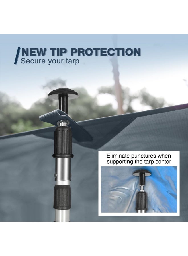Arabest Thicken Aluminum Alloy Tent Pole - Outdoor Adjustable Camping Windproof Ground Stakes, Aluminum Alloy Tent Support for All Kinds of Ground, Specially Designed for Tent Canopies - Image 3