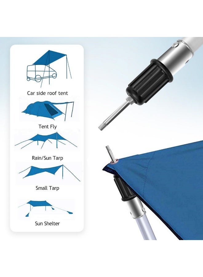 Arabest Thicken Aluminum Alloy Tent Pole - Outdoor Adjustable Camping Windproof Ground Stakes, Aluminum Alloy Tent Support for All Kinds of Ground, Specially Designed for Tent Canopies - Image 5