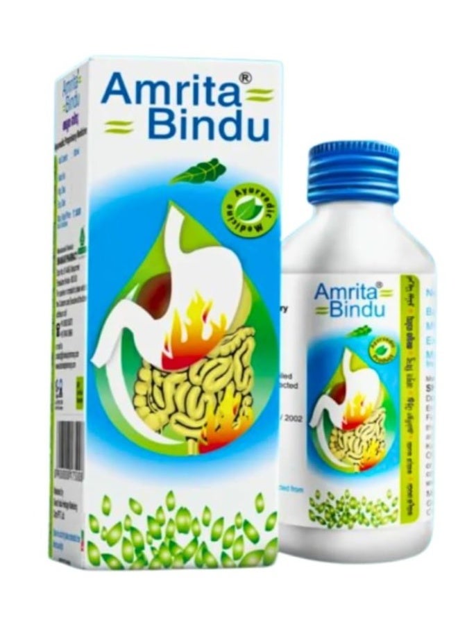 SHANKAR PHARMACY Amrita Bindu Syrup 120ml – Ayurvedic Relief for Acidity, Gas & Indigestion - Image 1
