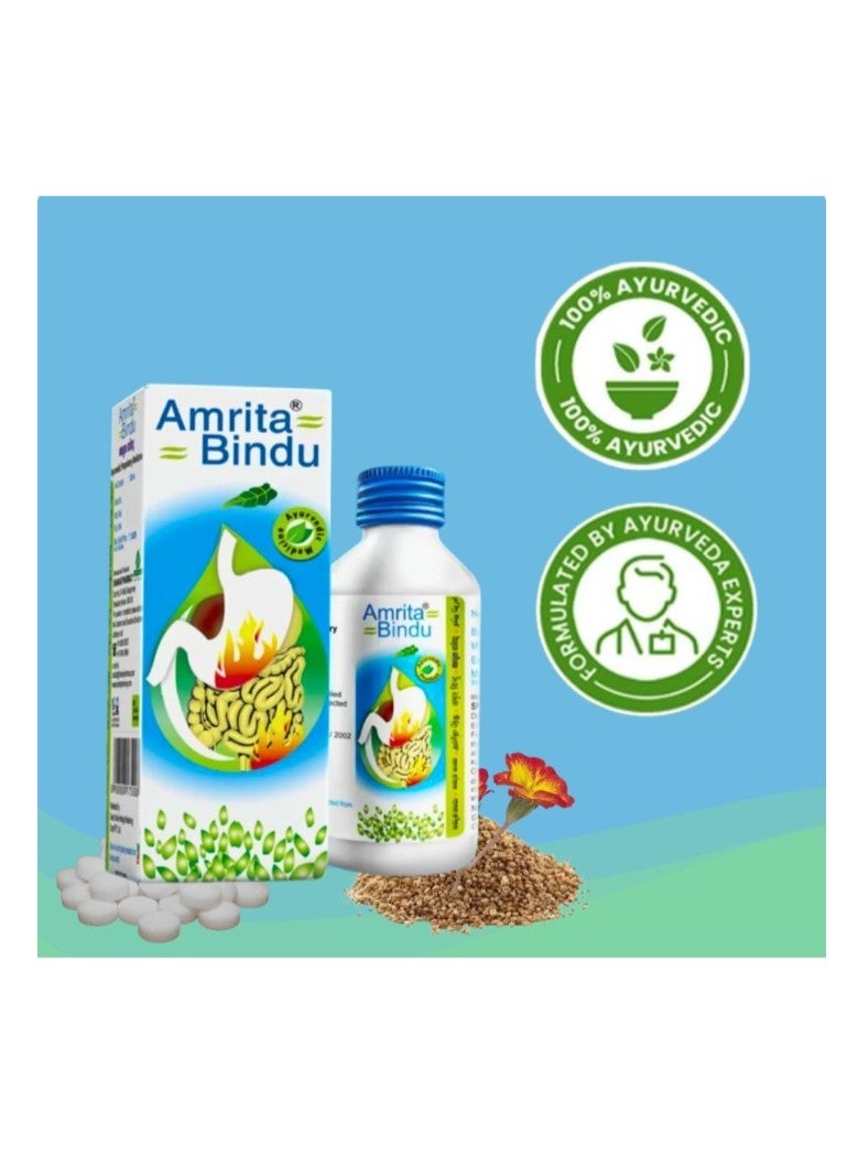 SHANKAR PHARMACY Amrita Bindu Syrup 120ml – Ayurvedic Relief for Acidity, Gas & Indigestion - Image 3