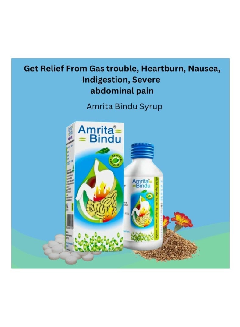 SHANKAR PHARMACY Amrita Bindu Syrup 120ml – Ayurvedic Relief for Acidity, Gas & Indigestion - Image 2