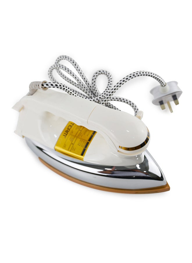 TEAM Dry Iron Heavy Weight Iron 1200W With Teflon Coating Gold Soleplate 10-Year Warranty  - Image 4