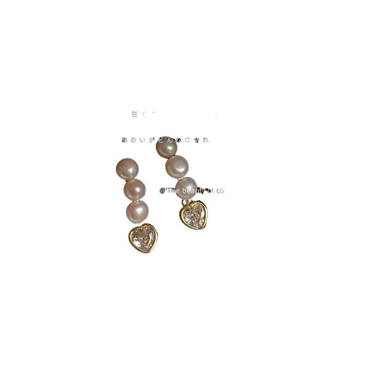 DGG Gold Pearl Earrings with Rhinestone Detail and Lightweight Huggie Profile for Daily Wear and Elegant Styling - Image 2