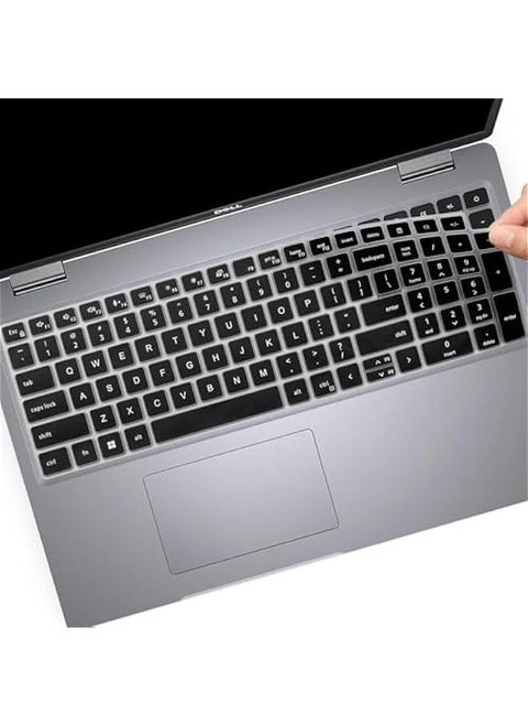 Black Keyboard Cover for Dell Latitude and Precision 15.6 Laptop Series 2022-2025 Skin Protector