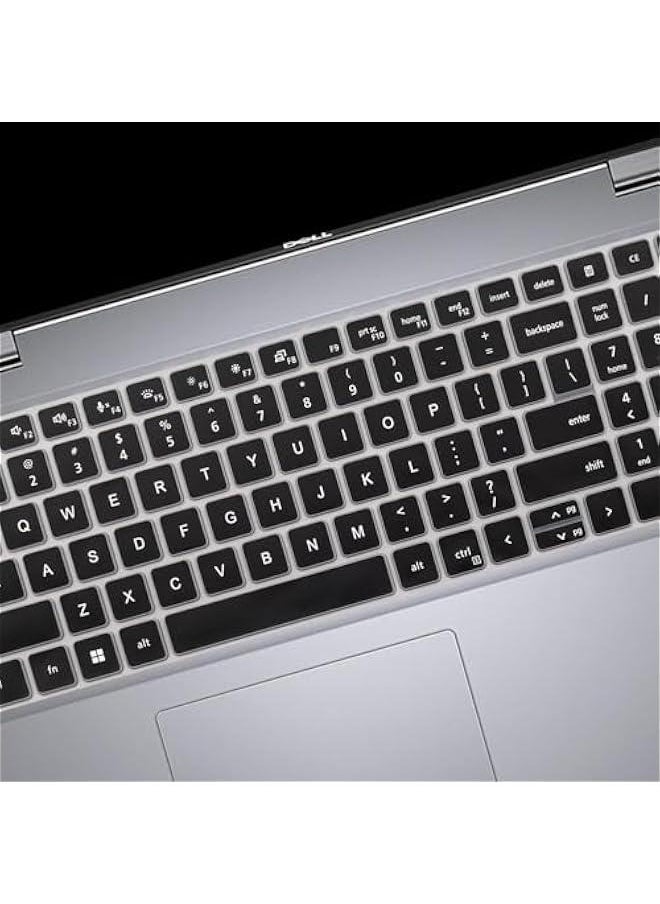 Black Keyboard Cover for Dell Latitude and Precision 15.6 Laptop Series 2022-2025 Skin Protector