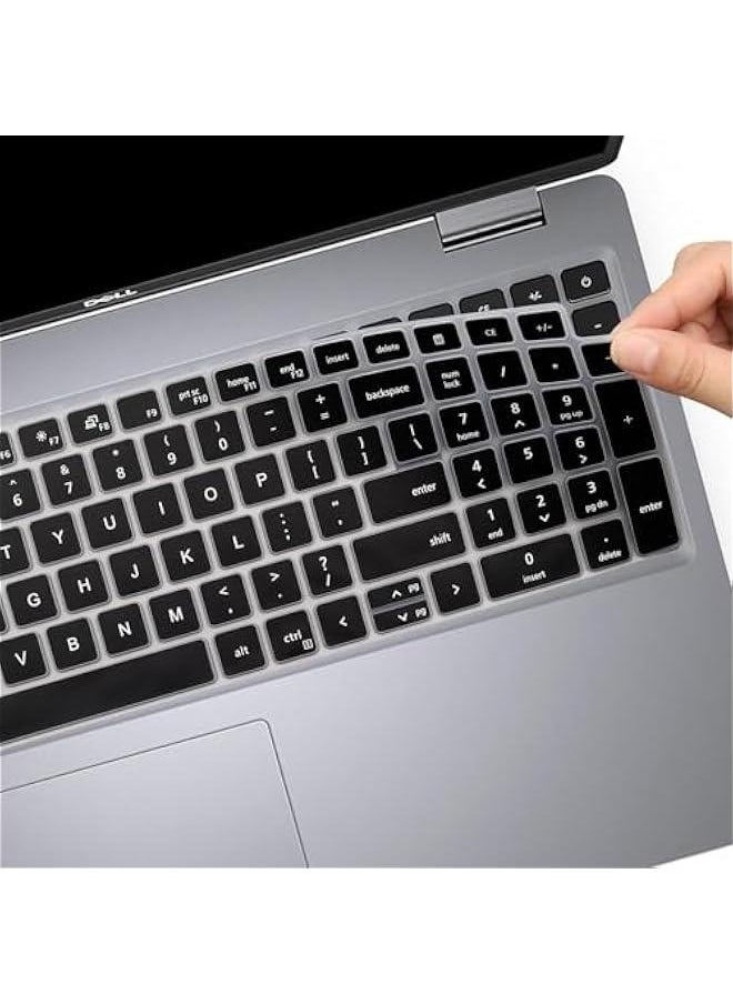 Black Keyboard Cover for Dell Latitude and Precision 15.6 Laptop Series 2022-2025 Skin Protector