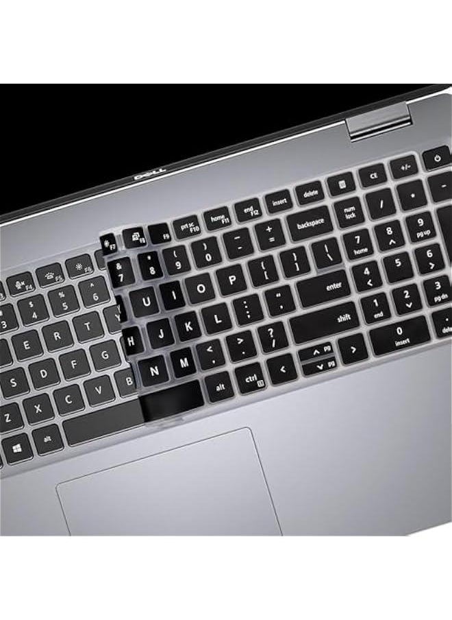 Black Keyboard Cover for Dell Latitude and Precision 15.6 Laptop Series 2022-2025 Skin Protector