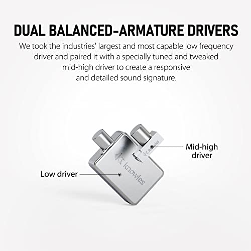 Xvive T9 in-Ear Monitor Headphones Dual Knowles BA Drivers IEM for Studio, Band Rehearsal, Live Performance (T9) - Image 4