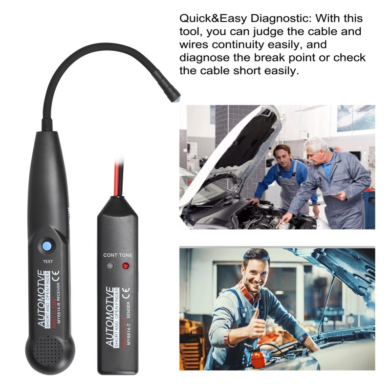 Automotive Short Open Finder Circuit Tester Wire Trackers with Probe Direct Current 42V Cable Diagnotor Short Circuit Detector Pratical Cable Maintenance Tool with Storage Bag - Image 2