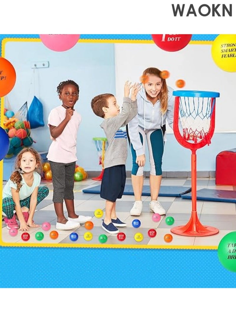 دبليو أيه أو كي أن كرات الإجهاد ، كرات الرغوة التحفيزية ، كرات الضغط للأطفال والكبار ، تخفيف التوتر لاضطراب فرط الحركة ونقص الانتباه ، التوحد ، المنزل ، المكتب ، المدرسة ، لعبة تخفيف الضغط بالكرة الرغوية PU الكتابة على الجدران البسيطة تشجع الطباعة على أن تكون ناعمة ومرنة 6 كرات مستديرة - Image 2