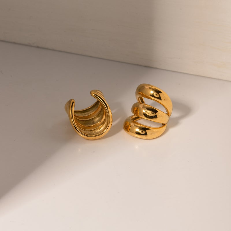 INS style design without ear hole titanium steel ear bone clip does not fade all-match trend personality stainless steel ear clip earrings - Image 5