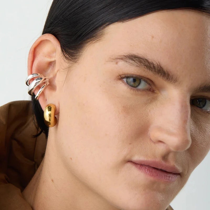 INS style design without ear hole titanium steel ear bone clip does not fade all-match trend personality stainless steel ear clip earrings - Image 3