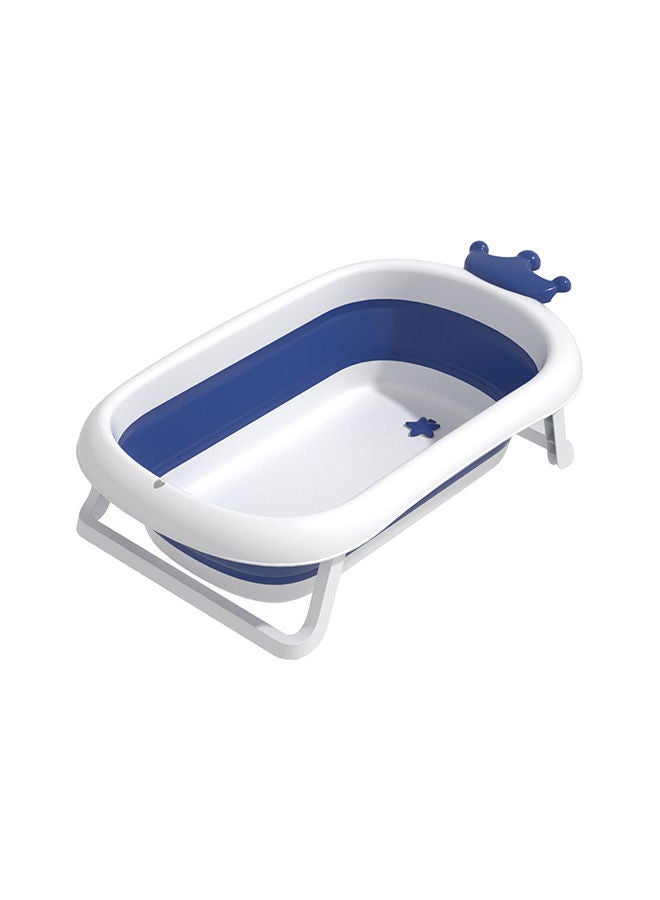 Bumble & Bird Baby Bathtub With Cushion Foldable - Portable - Suitable For Newborn And Toddler, Anti Slip Skid Proof - Blue - Image 1