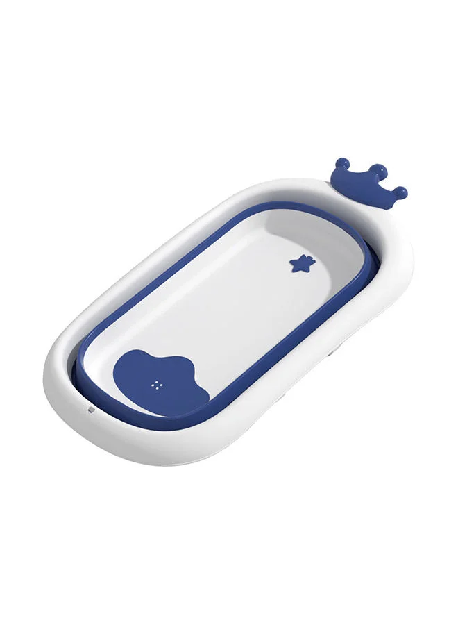 Bumble & Bird Baby Bathtub With Cushion Foldable - Portable - Suitable For Newborn And Toddler, Anti Slip Skid Proof - Blue