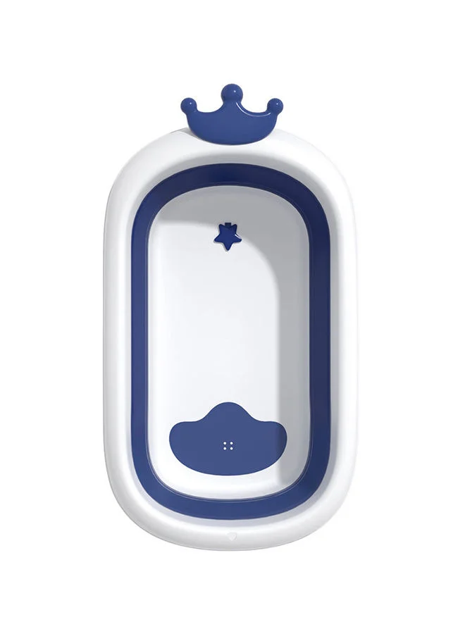 Bumble & Bird Baby Bathtub With Cushion Foldable - Portable - Suitable For Newborn And Toddler, Anti Slip Skid Proof - Blue