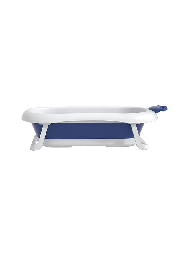 Bumble & Bird Baby Bathtub With Cushion Foldable - Portable - Suitable For Newborn And Toddler, Anti Slip Skid Proof - Blue