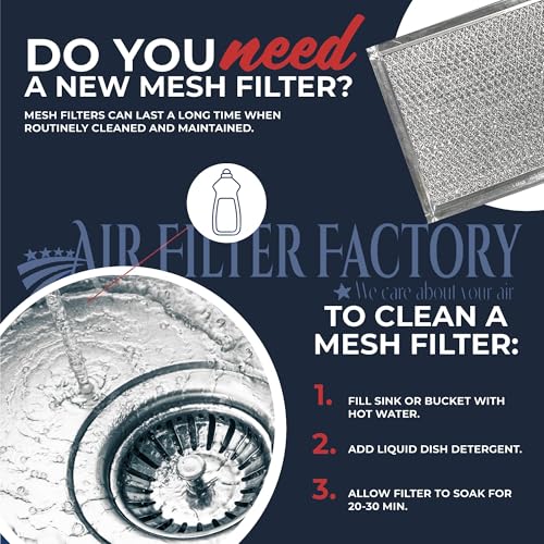 Air Filter Factory Grease Filter WB02X11534 Replacement For GE Microwave Oven Aluminum Grease Mesh Filter 6.81" X 6.34" Over The Range Kitchen Oven Vent 2-Pack - Image 3