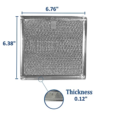 Air Filter Factory Grease Filter WB02X11534 Replacement For GE Microwave Oven Aluminum Grease Mesh Filter 6.81" X 6.34" Over The Range Kitchen Oven Vent 2-Pack - Image 2