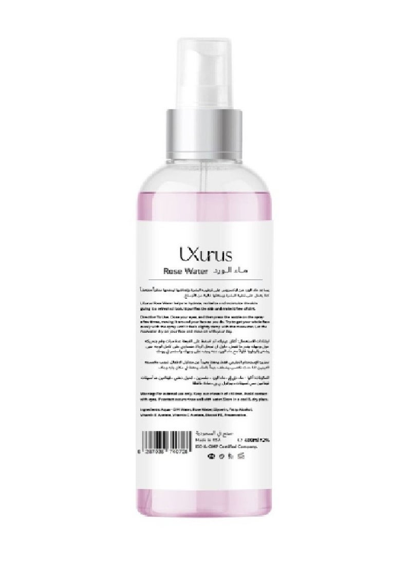 LXurus - Rose Water Skin Rose Splash - 400 ml - Image 1
