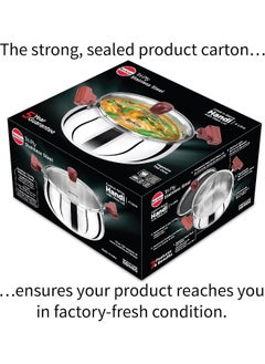 Hawkins Hawkins 4 Litre Cook n Serve Handi with Glass Lid, Induction Compatible Tri-Ply Stainless Steel Cookware, Cooking Pot, Saucepan, Silver  - Image 4