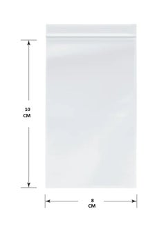 Generic Zip Lock Bags, 100 Pcs Grip Seal Bags, 10 X 8cm Resealable Clear Plastic Bags Sealed Storage Pouches Thickening Durable Press Seal Bags  - Image 2
