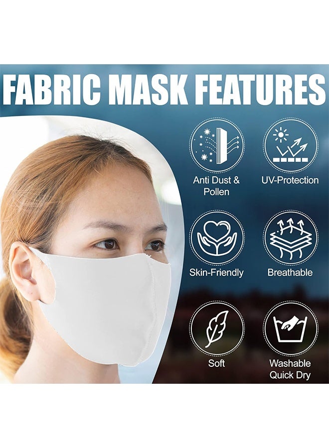 15-Pack Reusable Cloth Masks, Large Size, Washable, Breathable, UV Protection, Dust and Pollen Protection, Soft Against Skin, Unisex, Available in Black, Dark Pink, Blue, Gray, And Stone Gray - Image 4