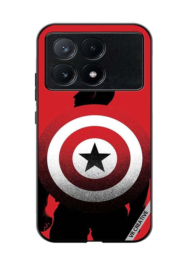 VR CREATIVE Protective Case Cover For Xiaomi Poco X6 Pro Captain America Design Multicolour - Image 1