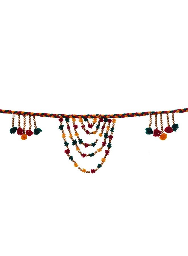 Webelkart Colorful Pompom Handmade Door Toran For Door Home Decoration And Diwali Decoration (Multicolored) 44 Inch - Image 3