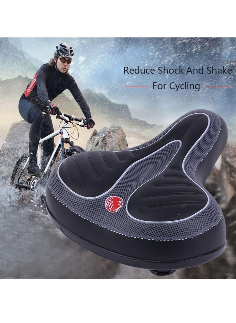 Bukela Bicycle Saddle,Reflective Shock Bike Saddle Bicycle Seat Breathable Rainproof  Road Mountain  Accessory  - Image 4